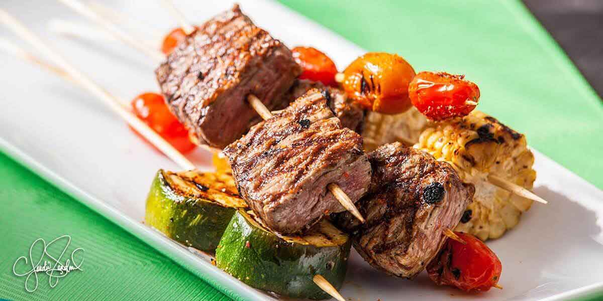 TAJÍN® Marinated Beef and Veggie Skewers - TAJIN a unique blend of mild ...